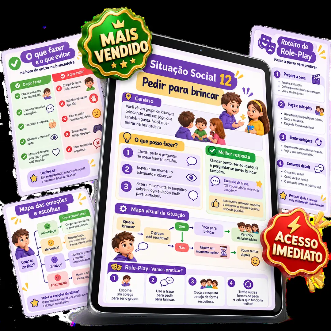 +40 Situações Sociais para Terapia Infantil [Atividades/Estratégias]